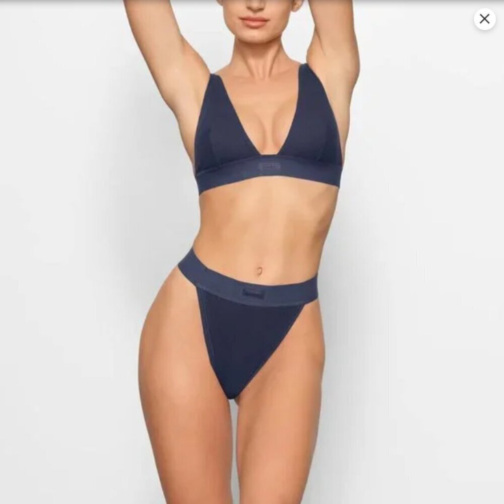 New SKIMS Fits Everybody Dipped Cotton 3 Piece Bundle Thong Underwear Size 4X
